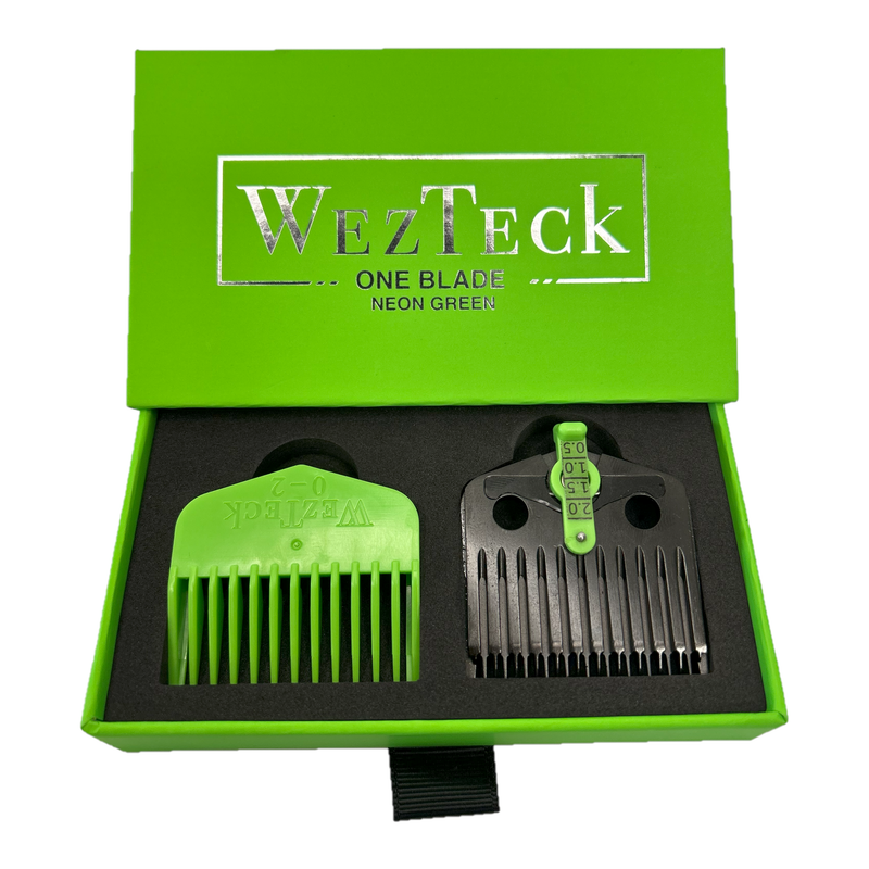 WezTeck NEW V.2 WezTeck One Blade Razor Olive Drab Neon Green