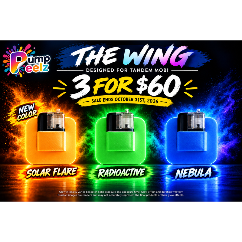 Peelz The Wing designed for Tandem Mobi - GLOW IN THE DARK 3-Pack - Sale! (3 for $60) Tandem Mobi Sleeve Black Cloud,Sky,Canary,Cotton Candy,Slate,Pink-Zing,Cardinal,Clear,Onyx,Nebula (GLOW IN THE DARK),Radioactive (GLOW IN THE DARK),Solar Flare (GLOW IN THE DARK),GLOW IN THE DARK 3-Pack - SALE! (3 for $60)
