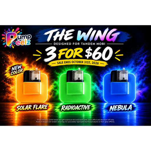Peelz The Wing designed for Tandem Mobi - GLOW IN THE DARK 3-Pack - Sale! (3 for $60) Tandem Mobi Sleeve Black Cloud,Sky,Canary,Cotton Candy,Slate,Pink-Zing,Cardinal,Clear,Onyx,Nebula (GLOW IN THE DARK),Radioactive (GLOW IN THE DARK),Solar Flare (GLOW IN THE DARK),GLOW IN THE DARK 3-Pack - SALE! (3 for $60)