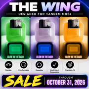 Peelz The Wing designed for Tandem Mobi - GLOW IN THE DARK 3-Pack - Sale! (3 for $60) Tandem Mobi Sleeve Black GLOW IN THE DARK 3-Pack - SALE! (3 for $60)