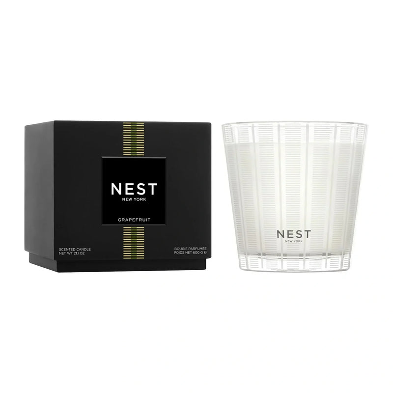 Nava Beauty Nest New York Grapefruit Candle Black 3-Wick 21.2 oz