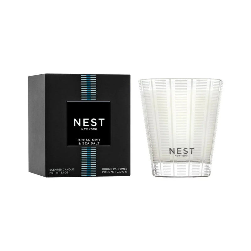 Nava Beauty Nest New York Ocean Mist & Sea Salt Scented Candle Black Classic 8.1 OZ