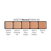Graftobian Make-Up Company Glamour Crème™ Ultra HD Foundation Palettes Rosy Brown Warm #1,Warm #2,Warm #3,Neutral #1,Neutral #2,Neutral #3,Cool #1,Cool #2,Ultra-Lights