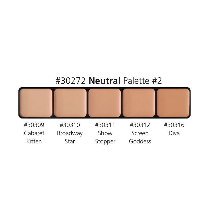 Graftobian Make-Up Company Glamour Crème™ Ultra HD Foundation Palettes Rosy Brown Warm #1,Warm #2,Warm #3,Neutral #1,Neutral #2,Neutral #3,Cool #1,Cool #2,Ultra-Lights