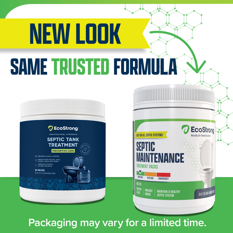 EcoStrong Septic Tank Treatment Packs Drain & Septic > Septic System Maintenance White Smoke 24 x 1 oz packs,12 x 1 oz Packs,6 x 1 oz packs