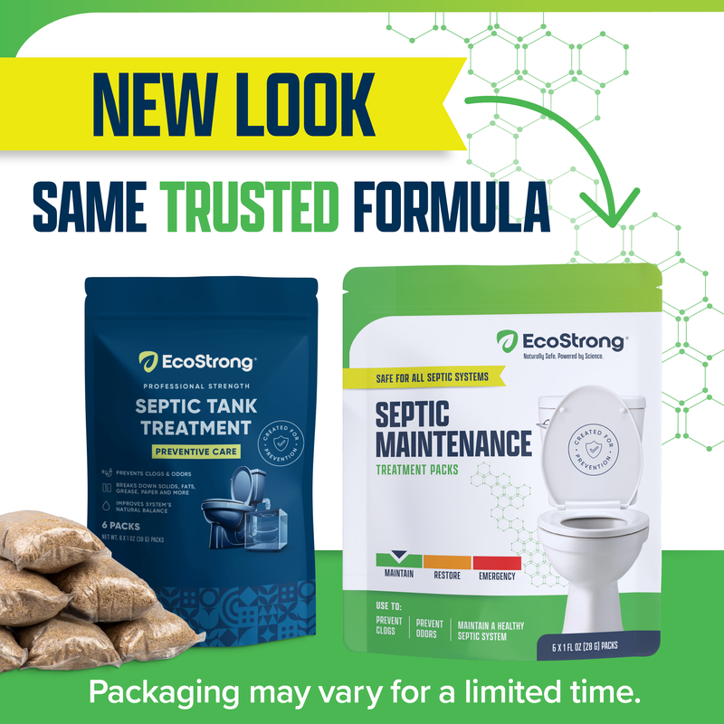 EcoStrong Septic Tank Treatment Packs Drain & Septic > Septic System Maintenance White Smoke 24 x 1 oz packs,12 x 1 oz Packs,6 x 1 oz packs