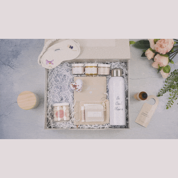 Lizush New Mom Gift, Pampering Natural Skincare gift for New Mom Gift set for new mom Gray No,Yes