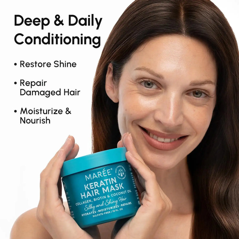 Maree Keratin Mask for Damaged Hair White Smoke 1 item - Complete your routine,2 items - Good choice,3 items - Best price