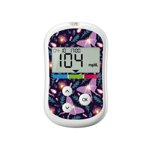 Peelz Night Garden for OneTouch Verio Flex Glucometer Peelz/Stickers White Smoke