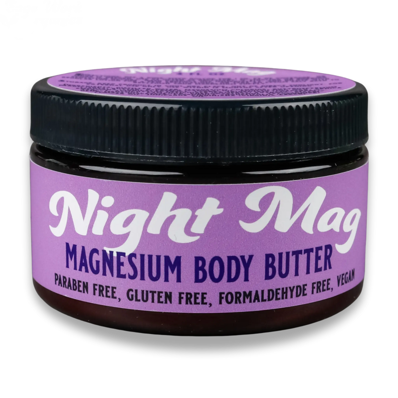 SageWork Organics Night Mag — Topical Magnesium Body Butter for Sleep & Relaxation Body Butters Black 4 fl oz