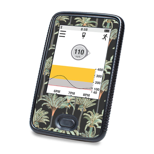 Peelz Night Palms Designed for DEXCOM G6 Touchscreen Receiver Peelz/Stickers White Smoke