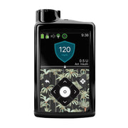 Peelz Night Palms Sticker for Medtronic MiniMed 770G & 780G Peelz/Stickers Black Front Peelz