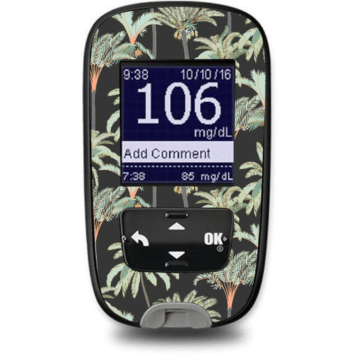 Peelz Night Palms Sticker for the Accu-Chek Guide Glucometer Peelz/Stickers Dark Slate Gray