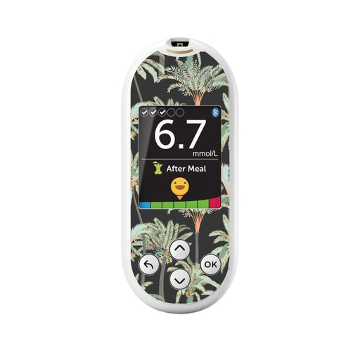 Peelz Night Palms for OneTouch Verio Reflect Glucometer Peelz/Stickers White Smoke