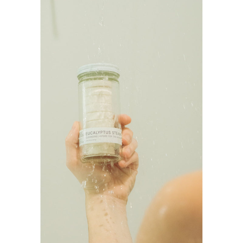 No Tox Life EUCALYPTUS STEAM® Cleansing vapors for the shower® - Normal Jar - No Tox Life® Light Gray