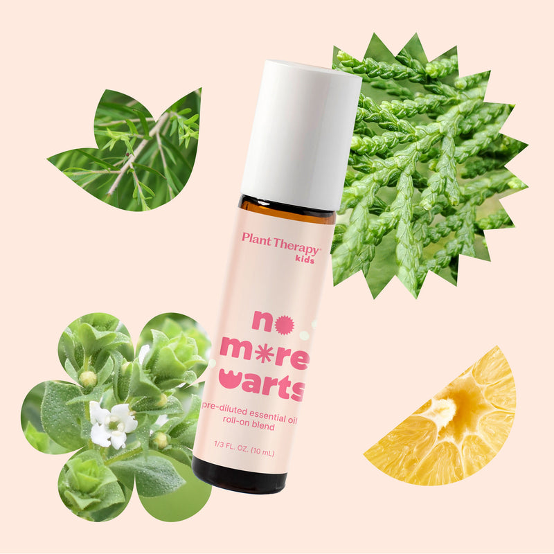 Plant Therapy No More Warts Essential Oil Pre-Diluted Roll-On Essential Oil Antique White 10 mL