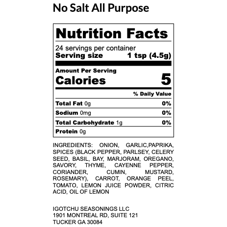 Igotchu No Salt All Purpose seasoning