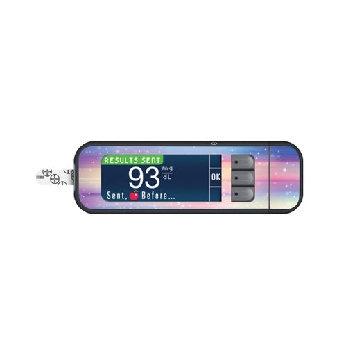 Peelz Northern Lights Sticker for Bayer Contour Next Glucometer Peelz/Stickers White Smoke