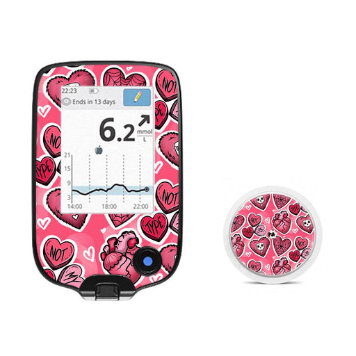 Peelz Not My Type Freestyle Libre 2 Peelz/Stickers White Smoke Receiver + Sensor