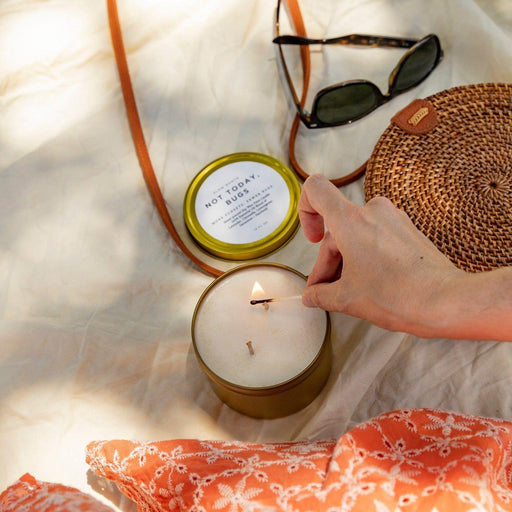 Slow North Not Today, Bugs - Mosquito Candle Patio Candle Rosy Brown
