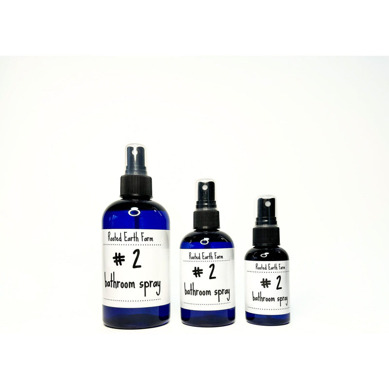 Rooted Earth Farm + Apothecary #2 Bathroom + Toilet Spray Room + Body Sprays Midnight Blue 2 oz,4 oz,8 oz