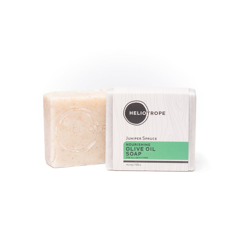 Heliotrope San Francisco Nourishing Olive Oil Soaps Soap Antique White Juniper Spruce