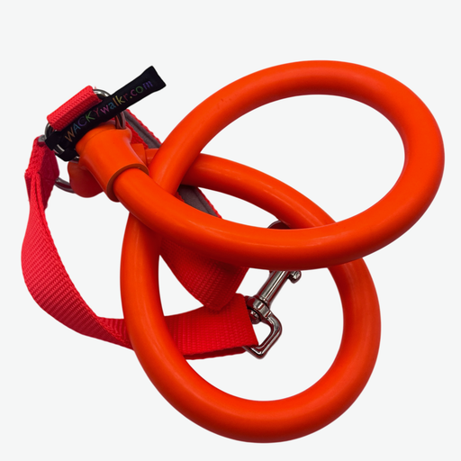 WACKYstore WUNDERleash – The Original No-Pull Dog Leash White Smoke Orange / SMALL: up to 20 lbs.,Orange / MEDIUM:  up to 60 lbs.,Orange / LARGE:  up to 150 lbs.