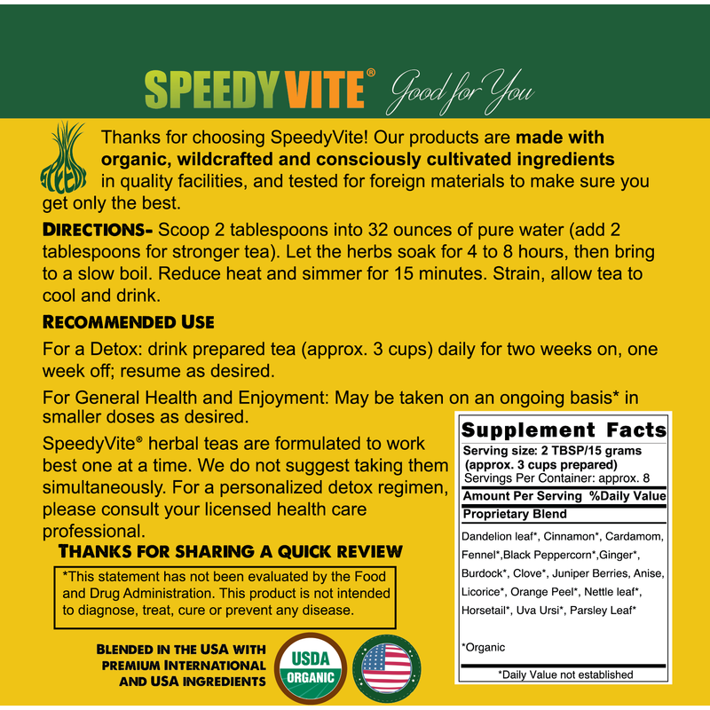 SpeedyVite® Liver LifeBoost® Tea | USDA Organic Herbal Liver Support* (4 oz / 8 oz / 28 Bags) | SpeedyVite® - FREE SHIPPING Tea Dark Slate Gray 28 Tea bags / 1 Bag,28 Tea bags / Case of 6,4oz Loose leaf / 1 Bag,4oz Loose leaf / Case of 6,8oz Loose leaf / 2x 4oz Bags,8oz Loose leaf / Case of 6