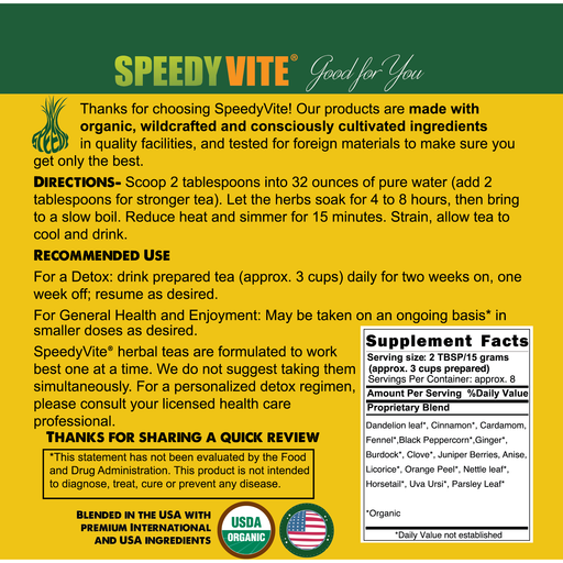SpeedyVite® Liver LifeBoost® Tea | USDA Organic Herbal Liver Support* (4 oz / 8 oz / 28 Bags) | SpeedyVite® - FREE SHIPPING Tea Dark Slate Gray 28 Tea bags / 1 Bag,28 Tea bags / Case of 6,4oz Loose leaf / 1 Bag,4oz Loose leaf / Case of 6,8oz Loose leaf / 2x 4oz Bags,8oz Loose leaf / Case of 6