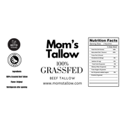 Mom’s Tallow Grass-Fed Beef Tallow White Smoke Italian Black Truffle / 16 oz,Italian Black Truffle / 32 oz,Italian Black Truffle / One Gallon- 8.5 pounds,Roasted Garlic / 16 oz,Roasted Garlic / 32 oz,Roasted Garlic / One Gallon- 8.5 pounds,Original / 16 oz,Original / 32 oz,Original / One Gallon- 8.5 p