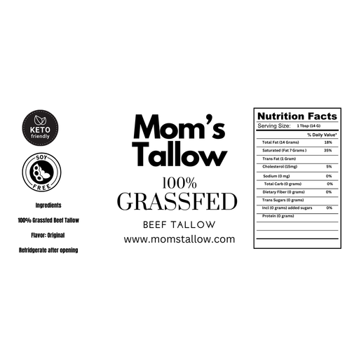 Mom’s Tallow Grass-Fed Beef Tallow White Smoke Italian Black Truffle / 16 oz,Italian Black Truffle / 32 oz,Italian Black Truffle / One Gallon- 8.5 pounds,Roasted Garlic / 16 oz,Roasted Garlic / 32 oz,Roasted Garlic / One Gallon- 8.5 pounds,Original / 16 oz,Original / 32 oz,Original / One Gallon- 8.5 p