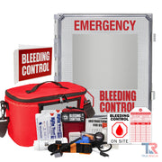 True Rescue Outdoor Kit Station Bleeding Control Bundles Light Gray Premium (SAM XT & QuikClot Z-Fold) / 4 Kit - (With Carry Bag) / Non-Alarmed,Premium (SAM XT & QuikClot Z-Fold) / 4 Kit - (With Carry Bag) / Alarmed,Premium (SAM XT & QuikClot Z-Fold) / 4 Kit - (With Carry Bag) / Alarmed With Keypad