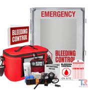 True Rescue Outdoor Kit Station Bleeding Control Bundles Light Gray Standard (SAM XT) / 4 Kit - (With Carry Bag) / Non-Alarmed,Standard (SAM XT) / 4 Kit - (With Carry Bag) / Alarmed,Standard (SAM XT) / 4 Kit - (With Carry Bag) / Alarmed With Keypad