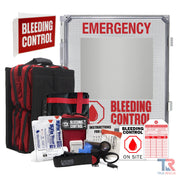 True Rescue Outdoor Kit Station Bleeding Control Bundles Light Gray Premium (C-A-T Gen 7 & QuikClot Z-Fold) / 8 Kit - (With Carry Tote & Patient Transporter) / Non-Alarmed,Premium (C-A-T Gen 7 & QuikClot Z-Fold) / 8 Kit - (With Carry Tote & Patient Transporter) / Alarmed,Premium (C-A-T Gen 7 & QuikClot Z-Fold) / 8 Kit - (