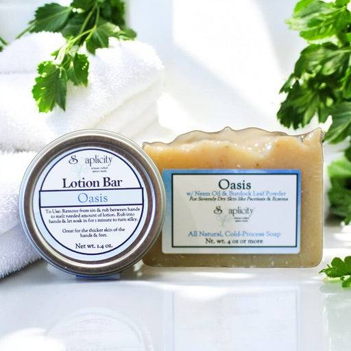 Soaplicity Oasis Bundles for Severely Dry Skin Bundles Lavender Oasis Soap & Lotion Bar