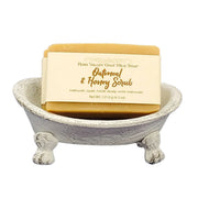 Fern Valley Soap Natural Goat Milk Soap | Exfoliating Scrub | Oatmeal & Honey Goat Milk Soap White Smoke