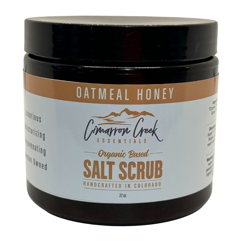 Cimarron Creek Essentials Oatmeal Honey Organic Salt Scrub Bath & Body Dark Gray 22oz