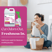 EcoStrong Cat Stain and Odor Eliminator Pet & Animal > Cat Stain & Odor Violet Red 1 Gallon Jug,32 oz Sprayer,32 oz Sprayer Bottle and 1 Gallon Refill