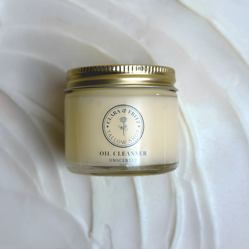 Clara & Fritz Tallow Shop Tallow-Based Oil Cleanser Facial Cleansers Dark Gray Unscented 2 oz