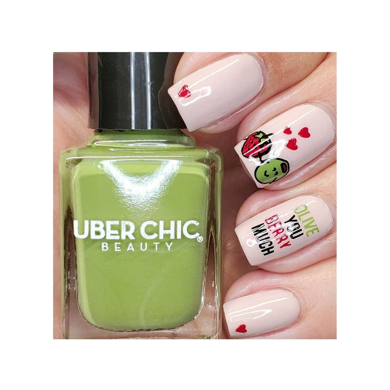 UberChic Beauty Olive The Things Stamping Plate Rosy Brown