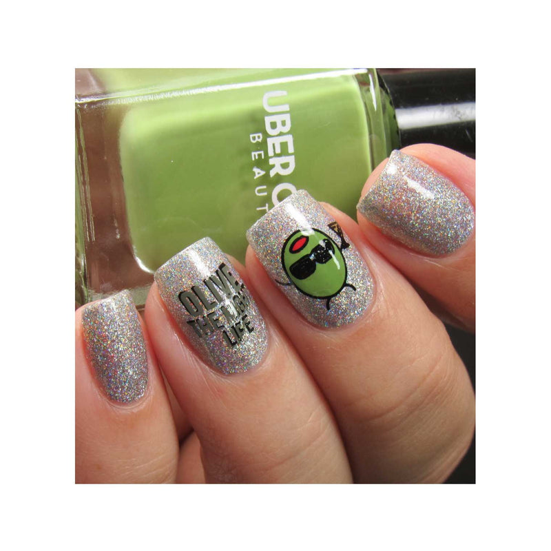 UberChic Beauty Olive The Things Stamping Plate Dim Gray