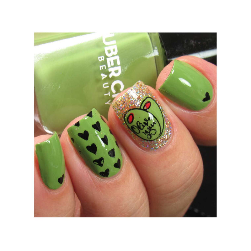 UberChic Beauty Olive The Things Stamping Plate Dark Khaki