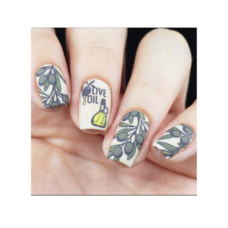 UberChic Beauty Olive The Things Stamping Plate Gray