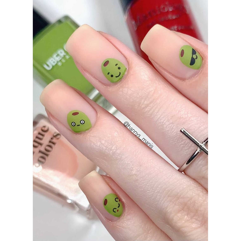 UberChic Beauty Olive The Things Stamping Plate Gray