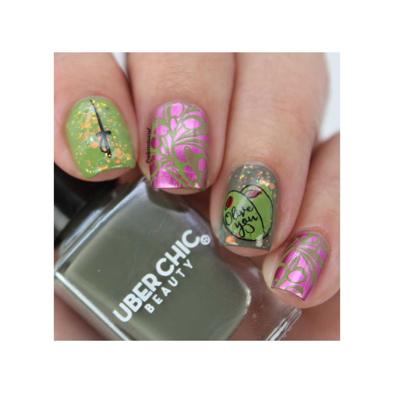 UberChic Beauty Give Me Olive The Polish - Stamping Polish Stamping Polish Slate Gray