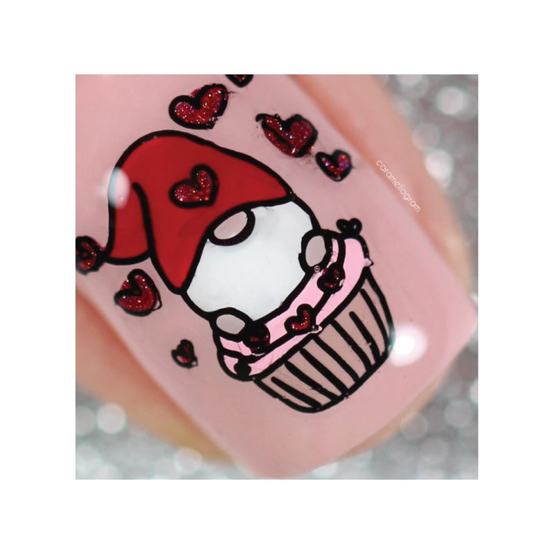 UberChic Beauty Elements of Love Stamping Plate Rosy Brown