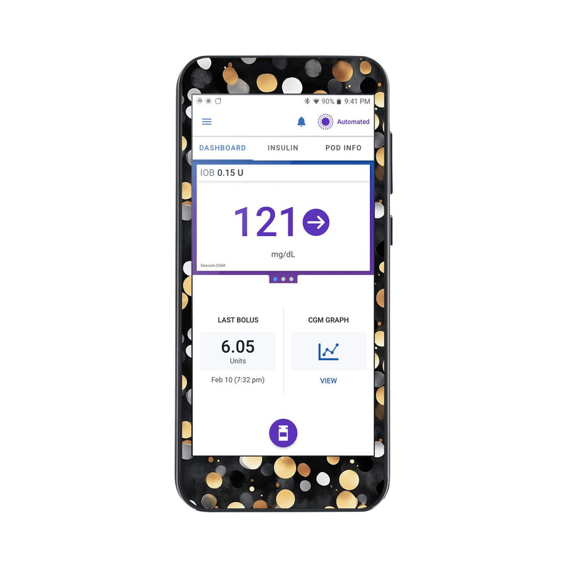 Peelz Bokeh Glow Sticker for Omnipod® 5 Controller – Pump Peelz Peelz/Stickers White Smoke