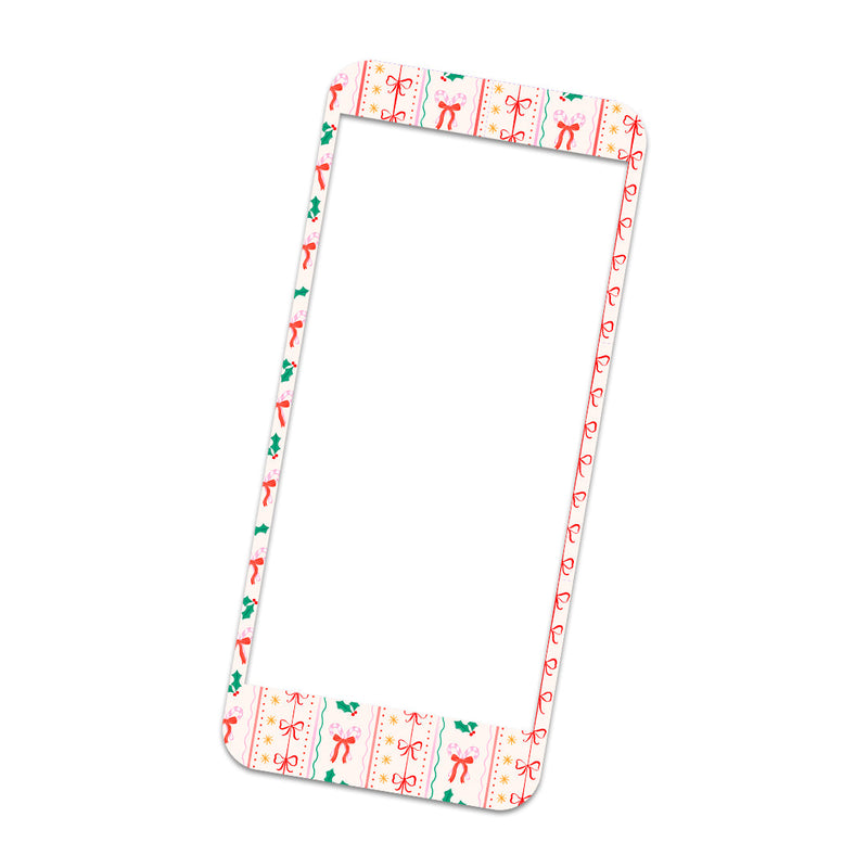 Peelz Holly Jolly Ribbon Sticker for Omnipod® 5 Controller – Pump Peelz Peelz/Stickers White Smoke