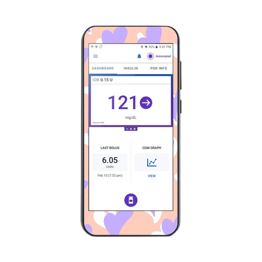Peelz Lavender Love Sticker for Omnipod ® 5 Controller – Pump Peelz Peelz/Stickers White Smoke