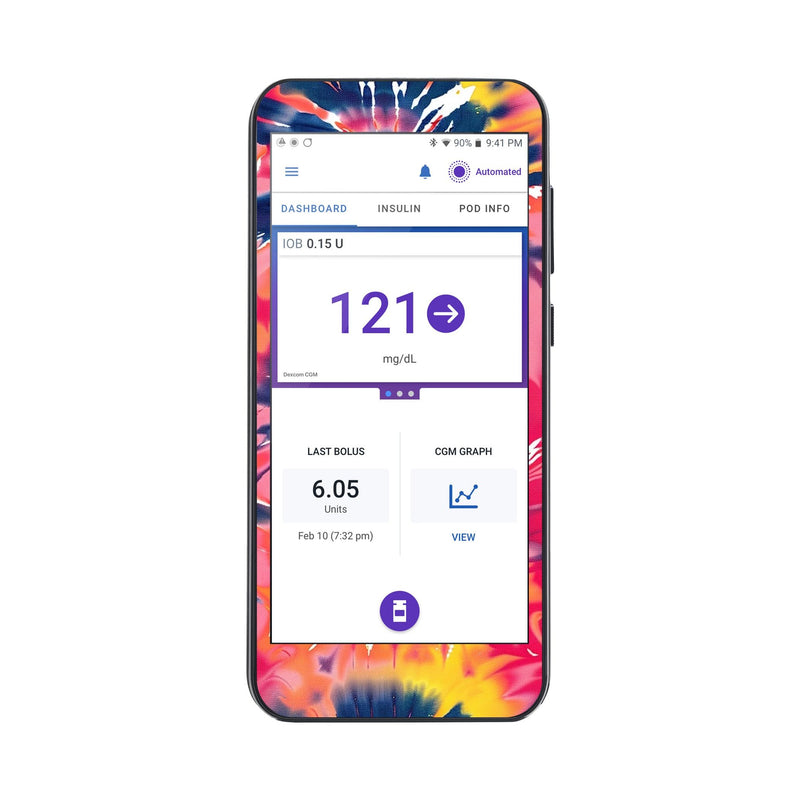 Peelz Summer Tie Dye Sticker for Omnipod ® 5 Controller – Pump Peelz Peelz/Stickers White Smoke